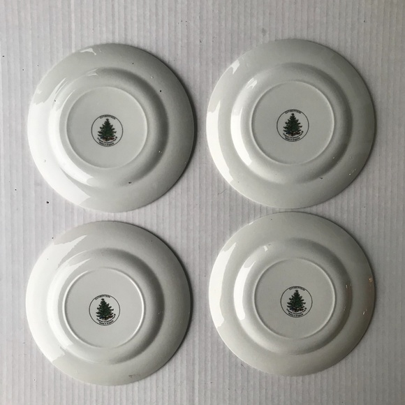 Set Of 4 Vintage Cuthbertson “Christmas Tree” Bread/Dessert Plates 7” - Picture 5 of 6